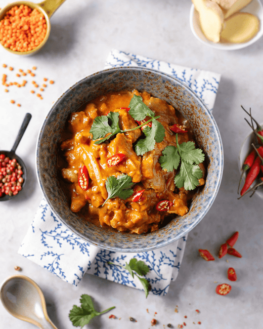 rotes hähnchencurry