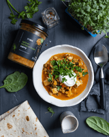 spinat-kichererbsen curry - FITTASTE
