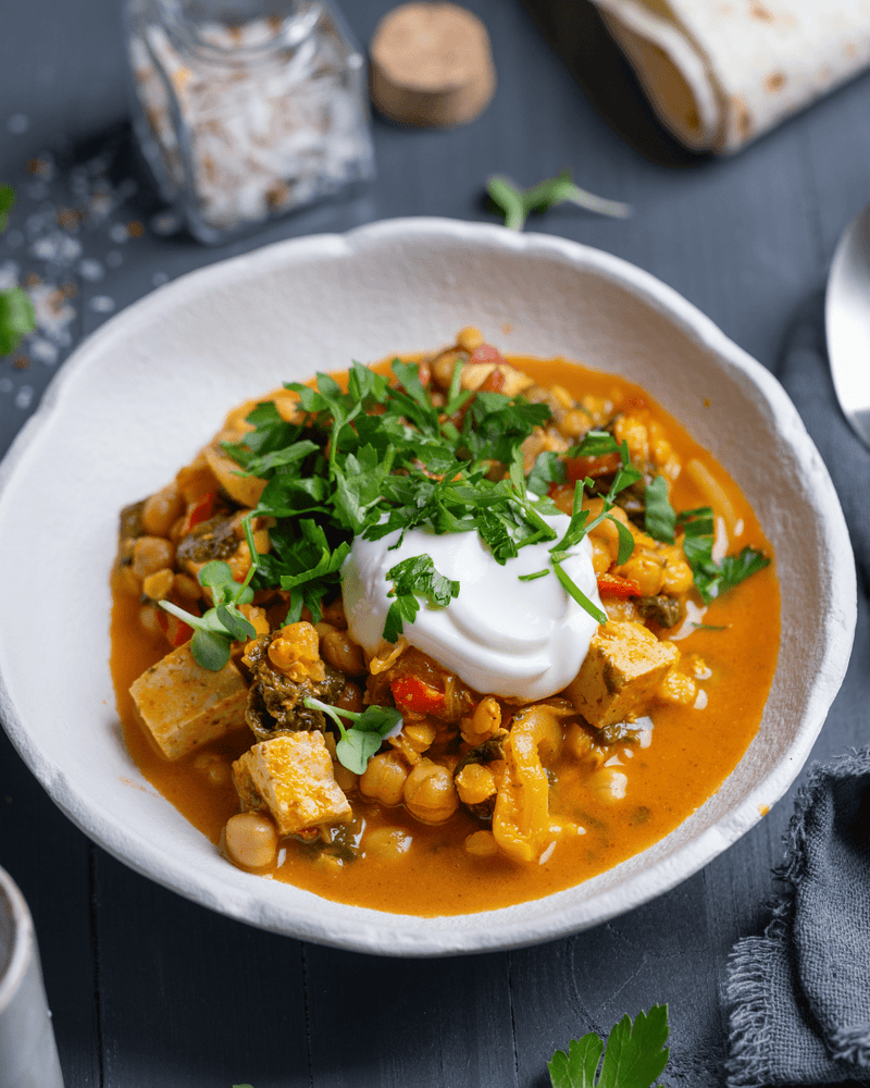 spinat-kichererbsen curry - FITTASTE