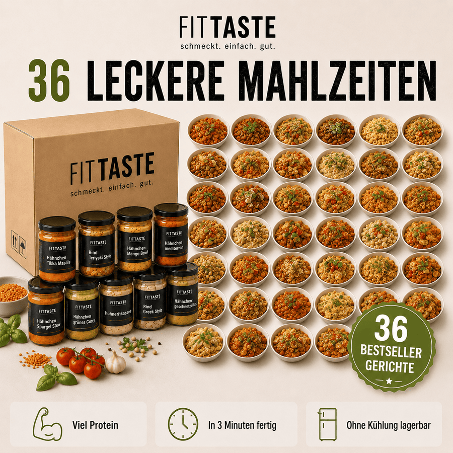 FITTASTE Vorratsbox – 36 Gerichte - FITTASTE