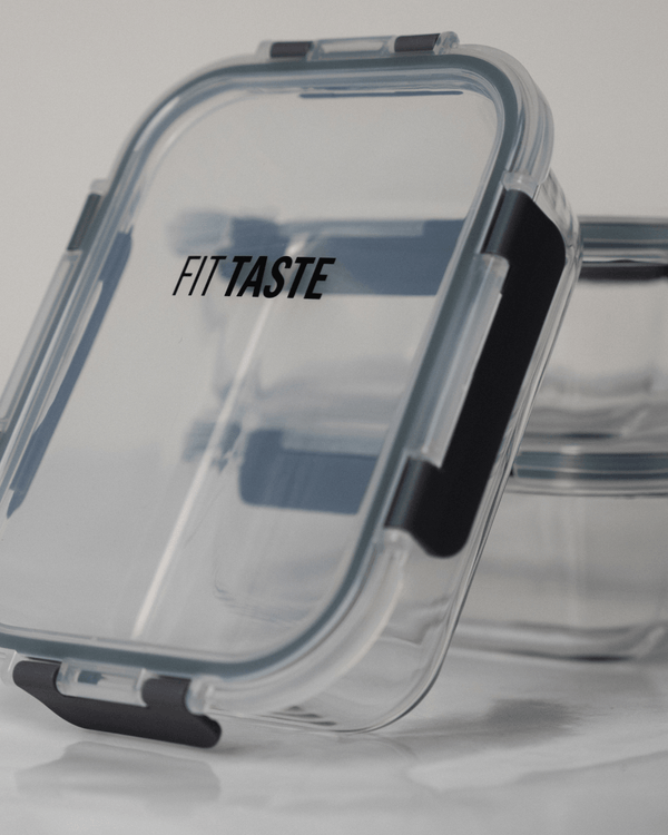 FITTASTE Frischhaltedosen Set aus Glas (3x Dose + 3x Deckel) - FITTASTE